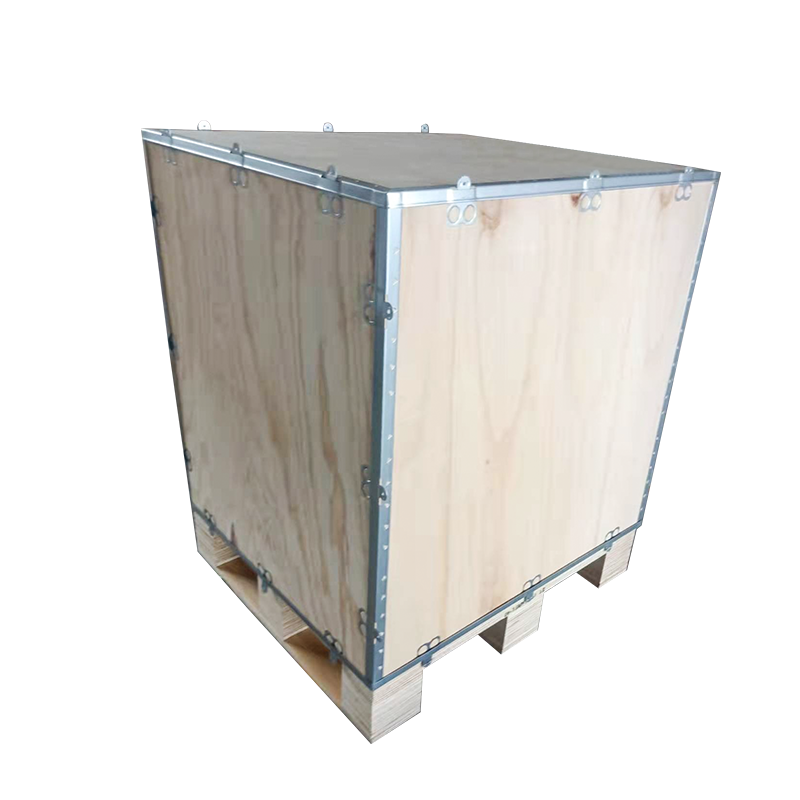 Compression Steel-Strapped Wooden Box